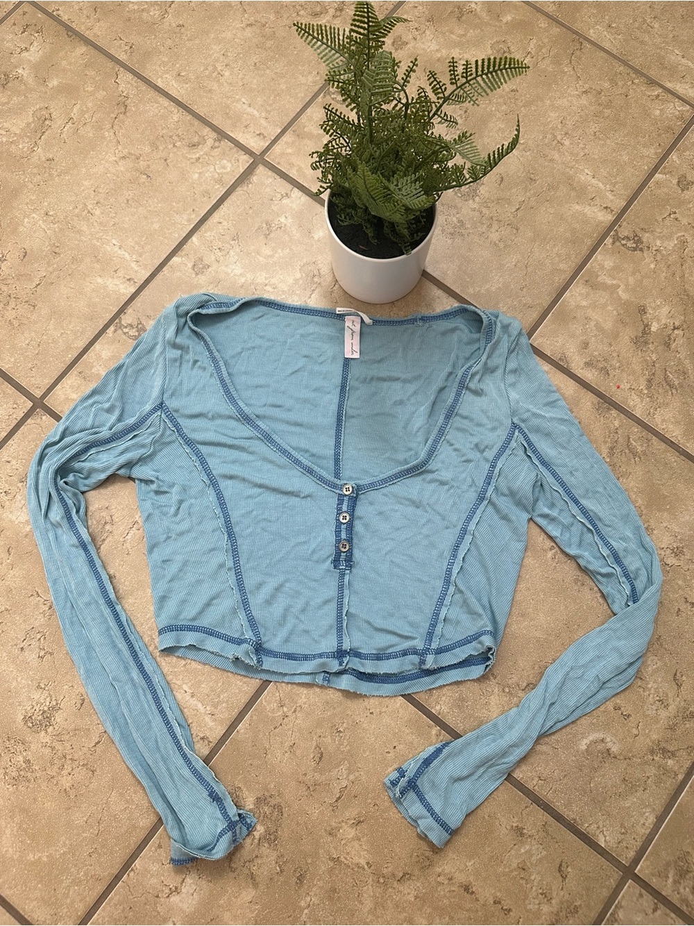 KNIT STITCHED LONG SLEEVE TOP